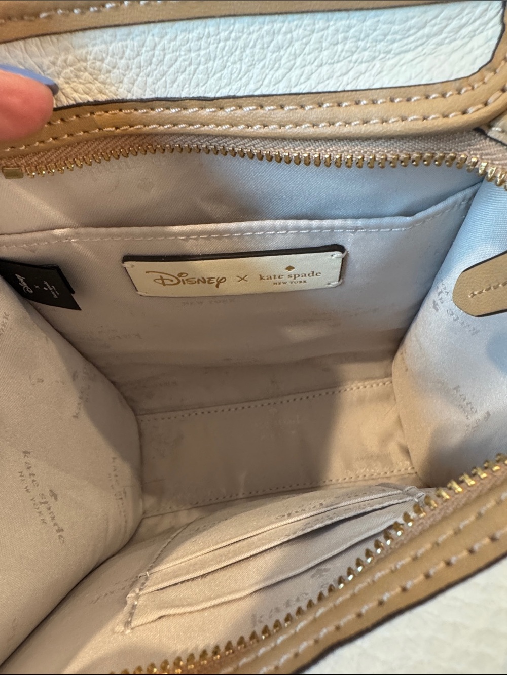 🩵kate spade White and Tan Chip & Dale Mushroom Mini Satchel - Picture 9 of 9